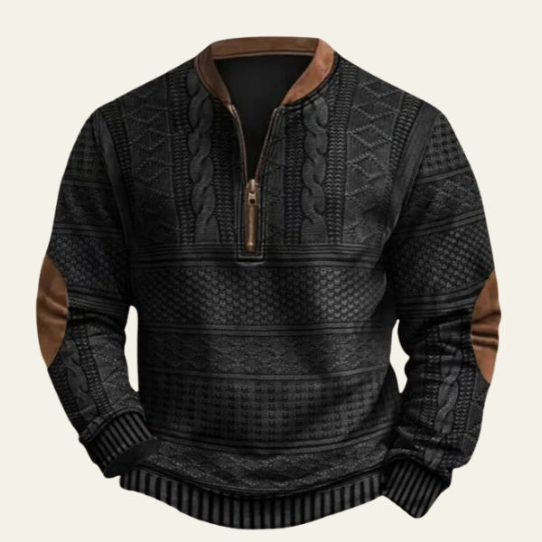 Adrian | Teksturowany Kardigan z Golfem