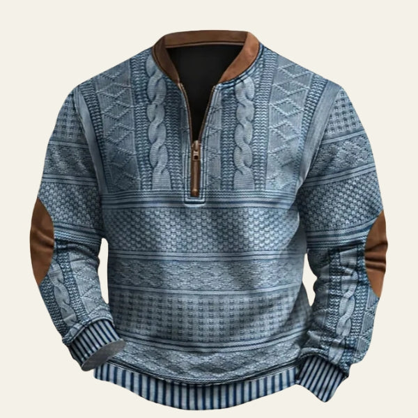 Adrian | Teksturowany Kardigan z Golfem