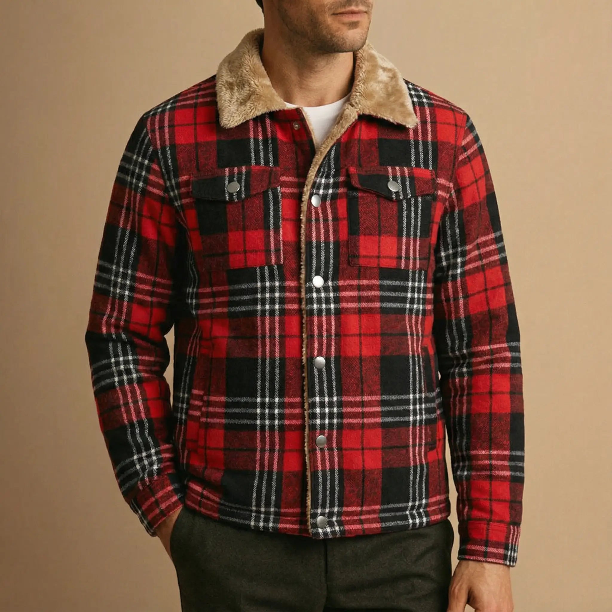 Wojtek | Gruba Flanelowa Kurtka