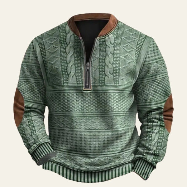 Adrian | Teksturowany Kardigan z Golfem