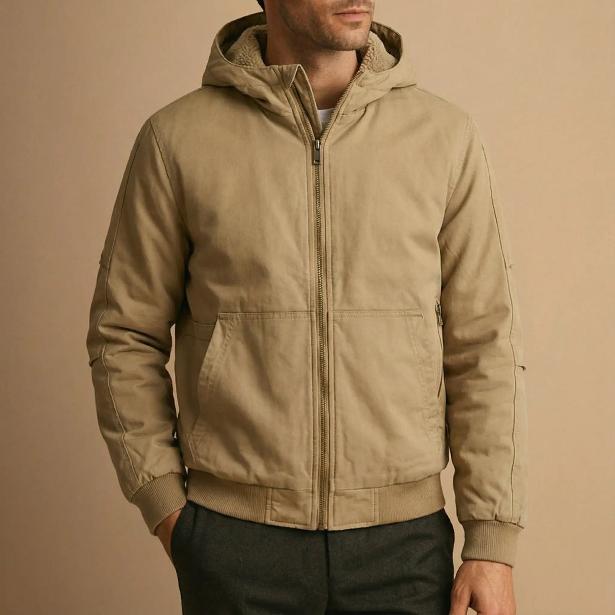 Marek | Ciężka Kurtka z Płótna Canvas