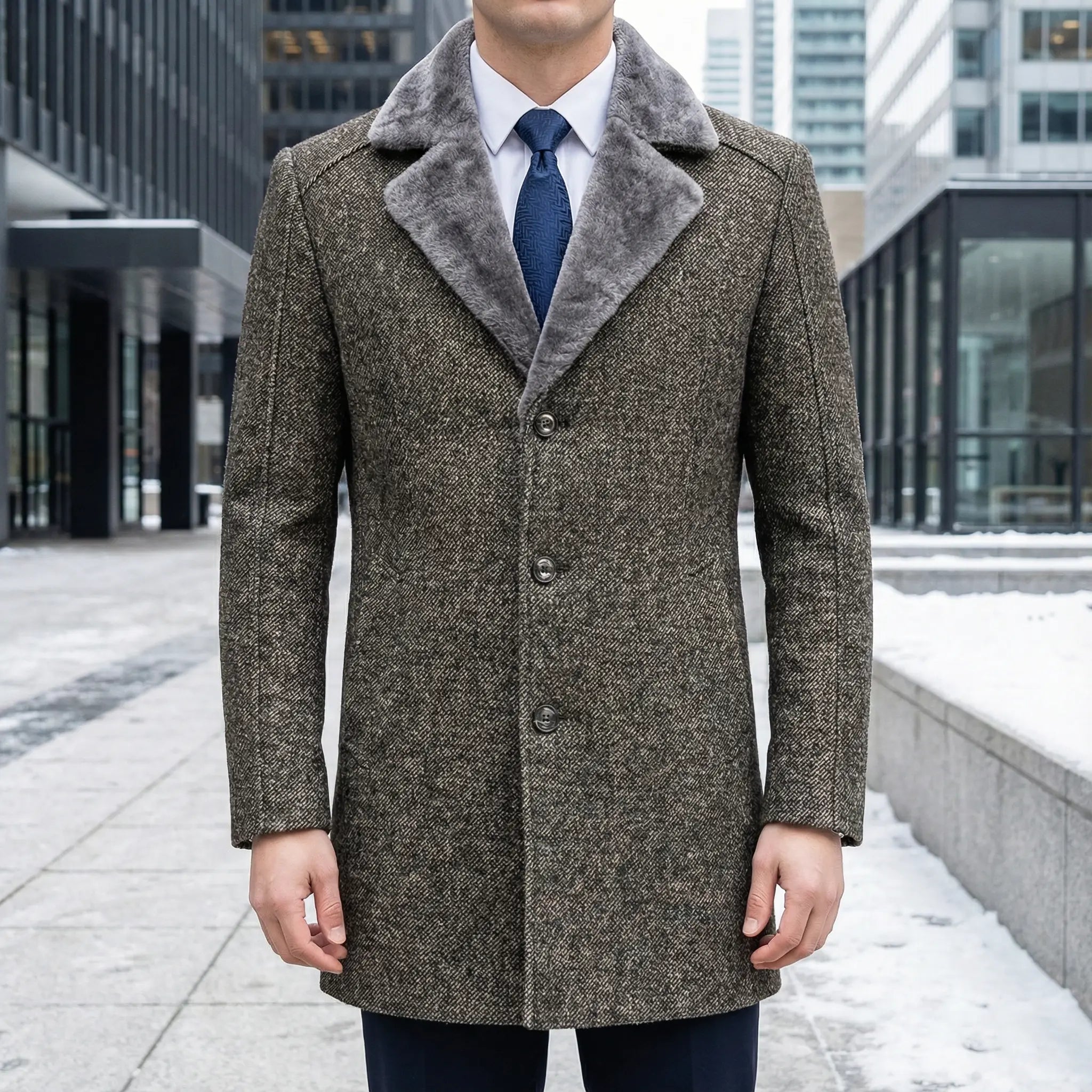 Oskar | Płaszcz z Futrzanym Podszyciem