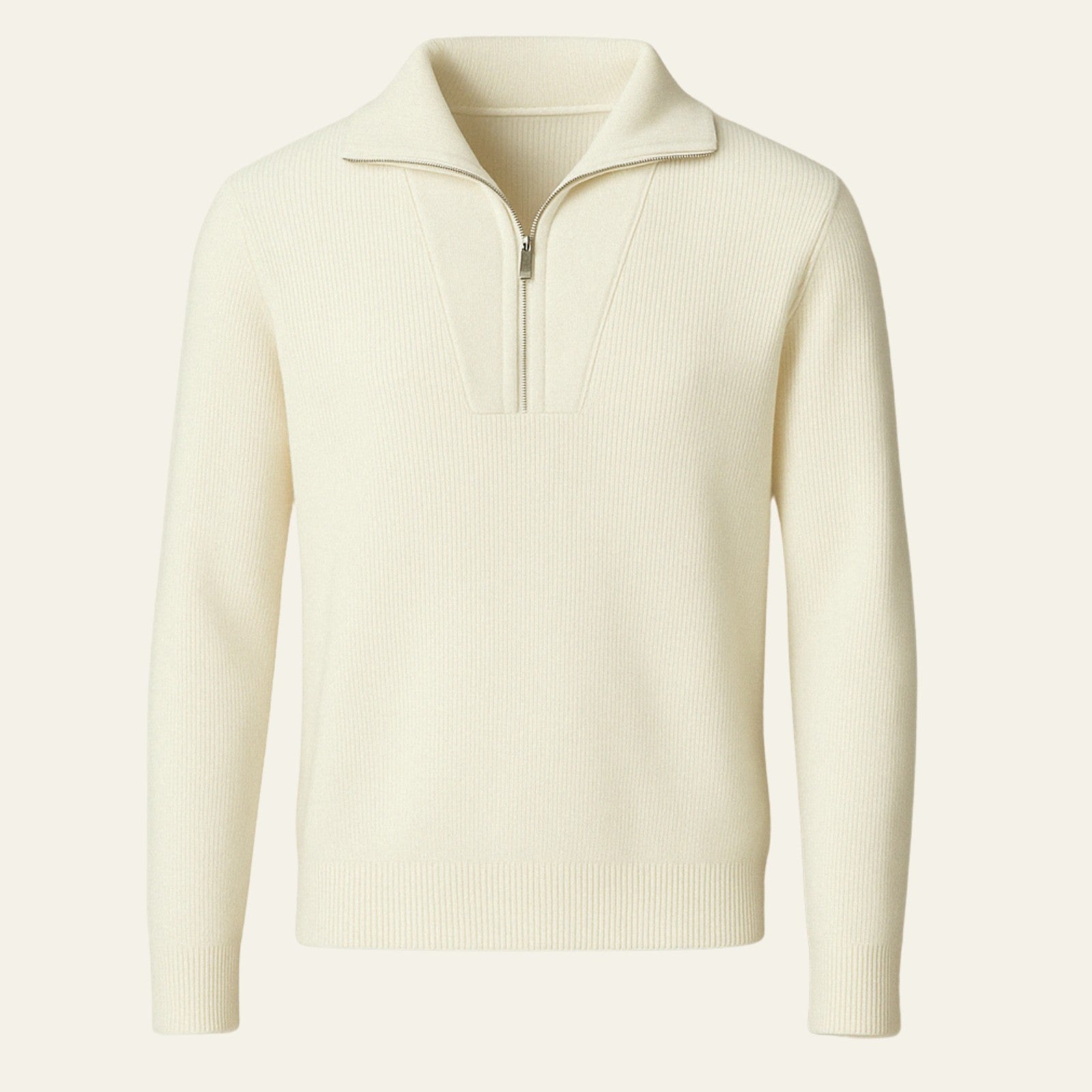 Konrad | Kaszmirowy Kardigan z Ćwierć-Zipem