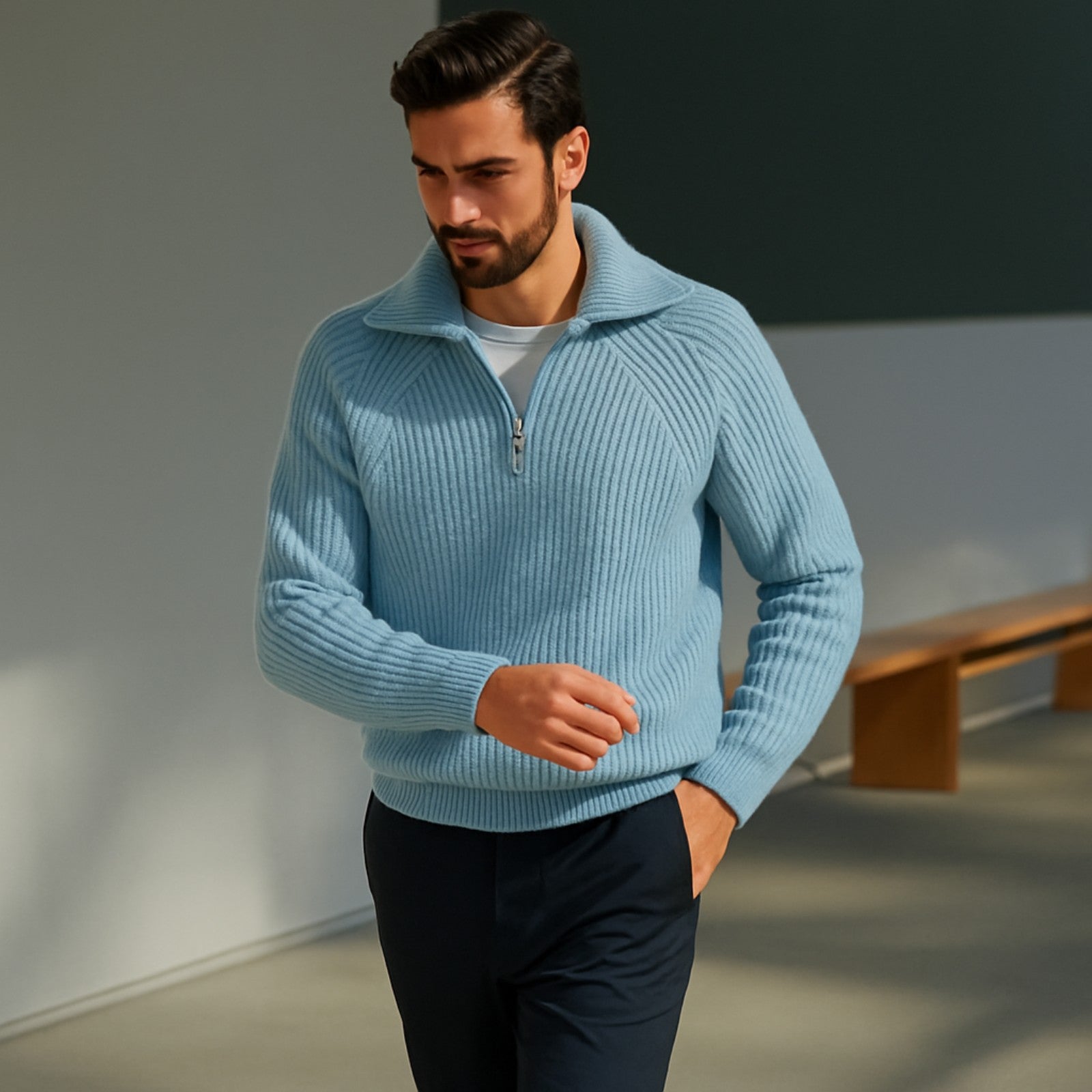 Alan | Kardigan z Ćwierć-Zipem