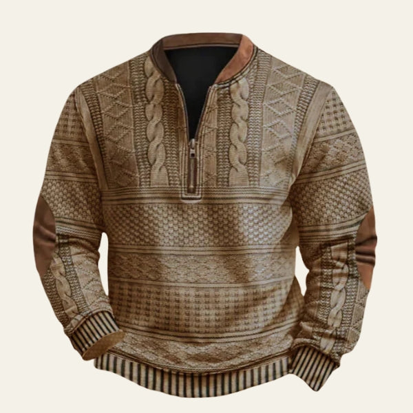 Adrian | Teksturowany Kardigan z Golfem